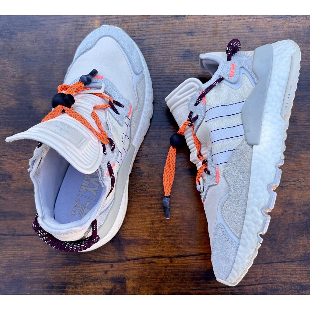 Ivy Park X Adidas Nite Jogger Boost FX3239 Beige Orange Trail Sneakers Mens 7.5 - Picture 12 of 16
